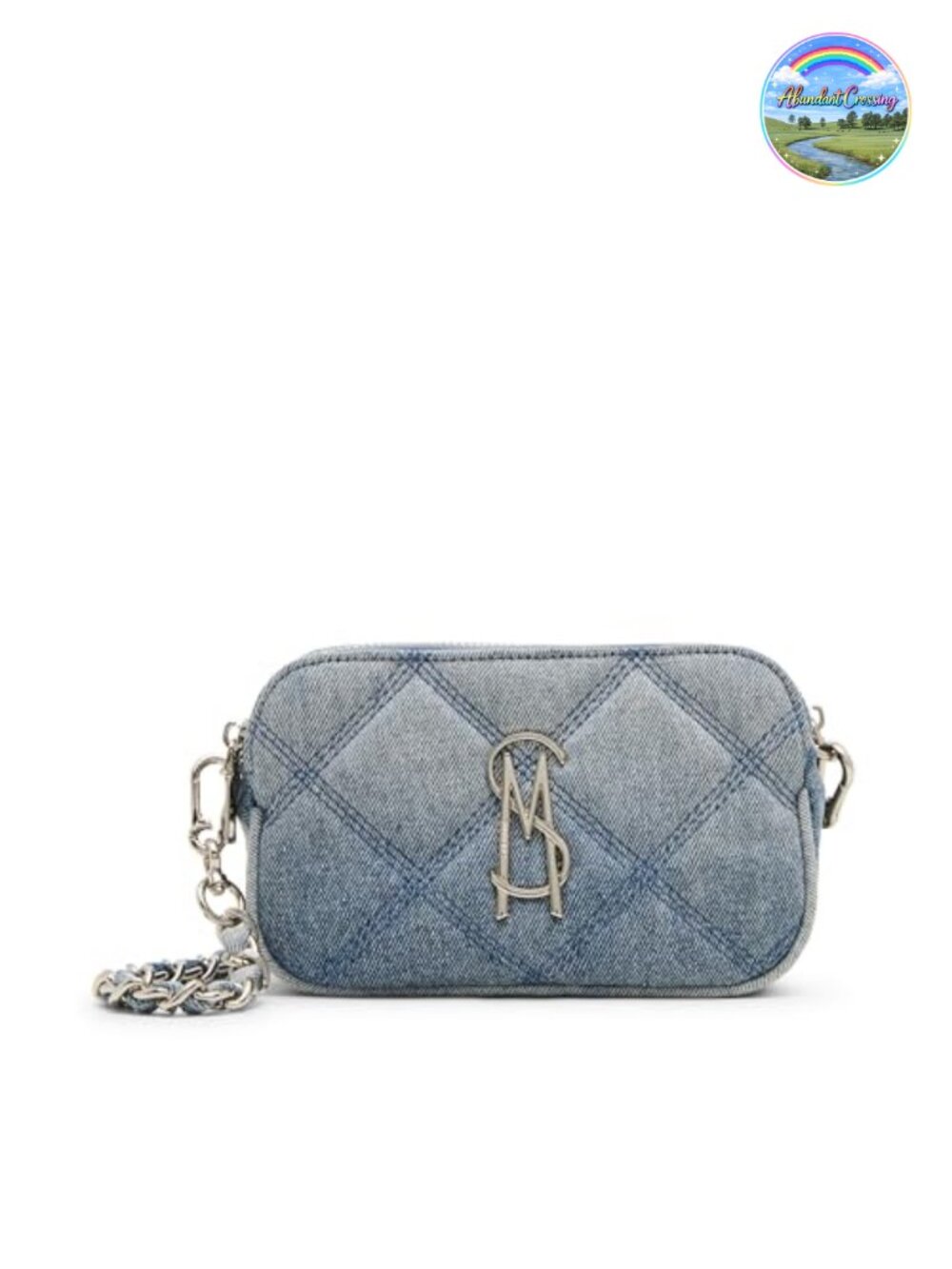 Quilted Crossbody Bag with Detachable Strap